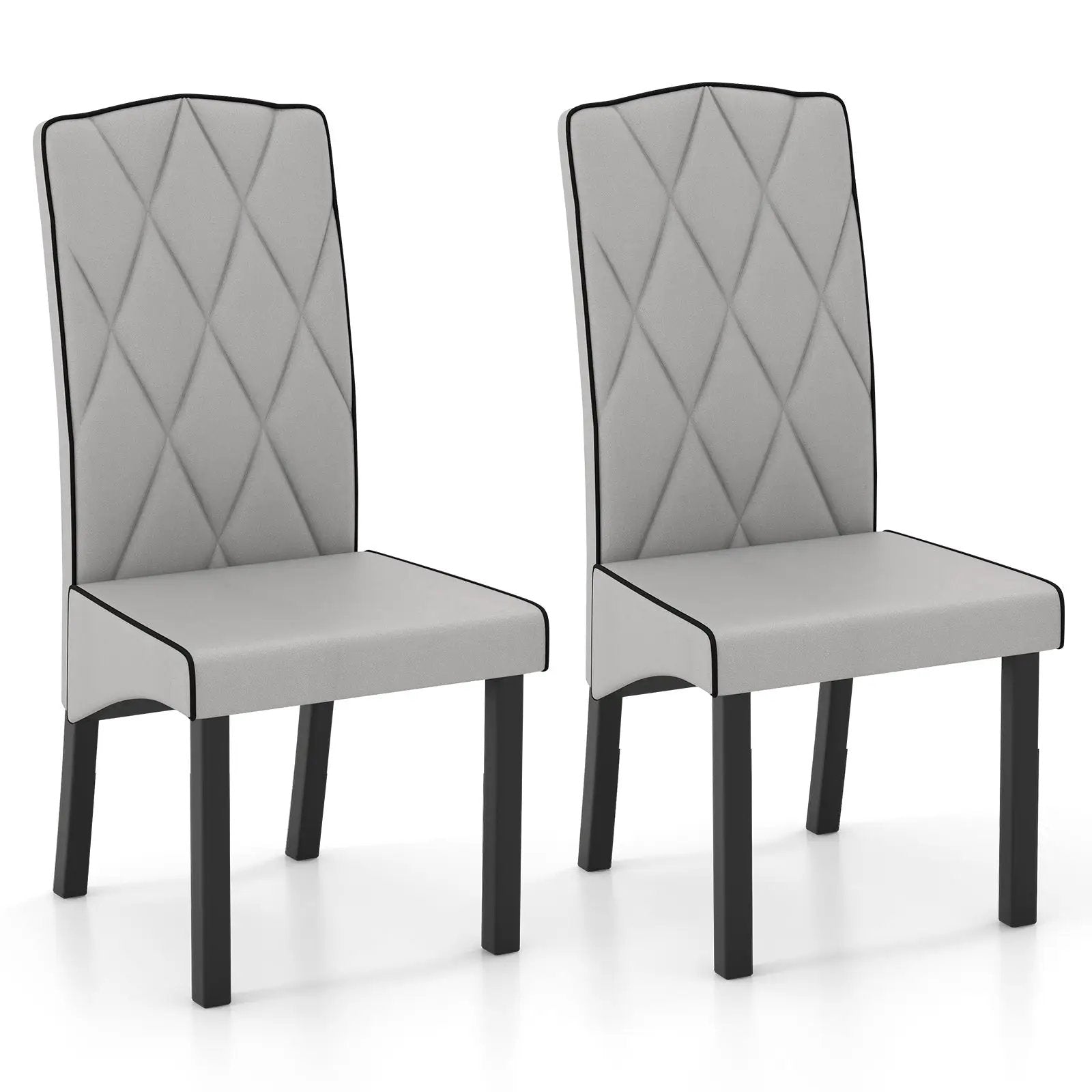 Modern Dining Chair with High Backrest High-density Sponge Cushion by DirectDeals