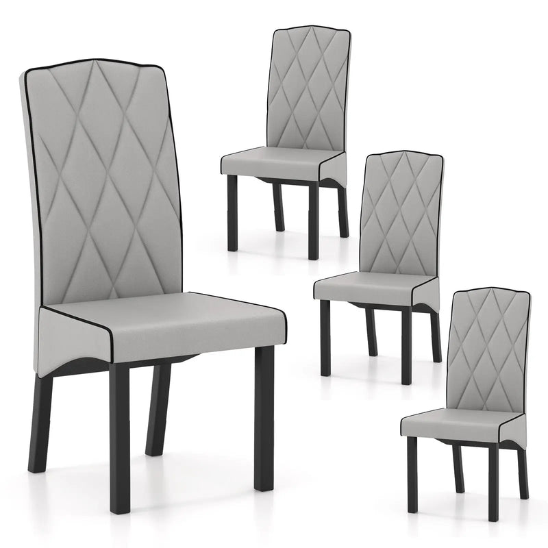 Modern Dining Chair with High Backrest High-density Sponge Cushion by DirectDeals