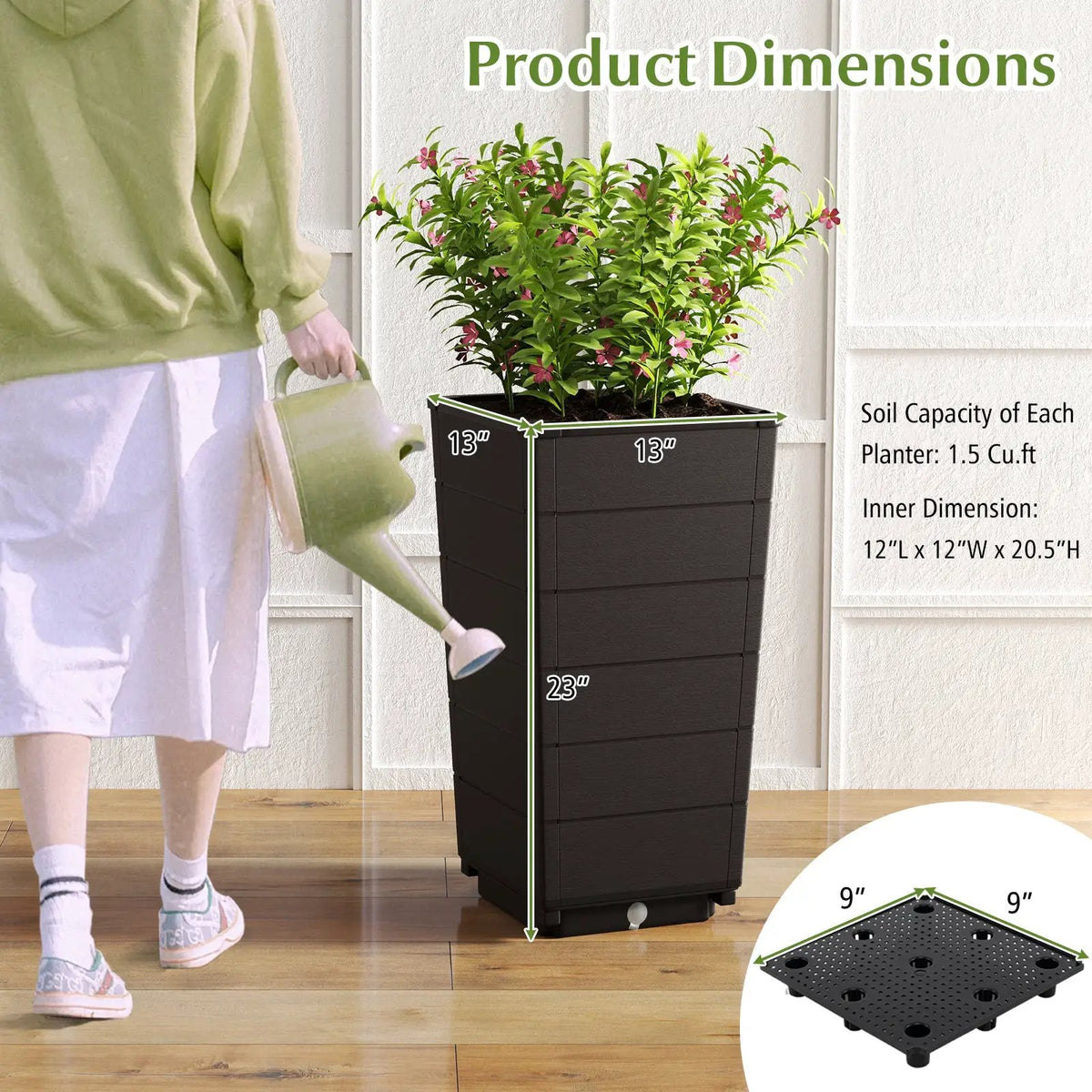 Modern Flower Planter for Front Porch and Lobby by DirectDeals