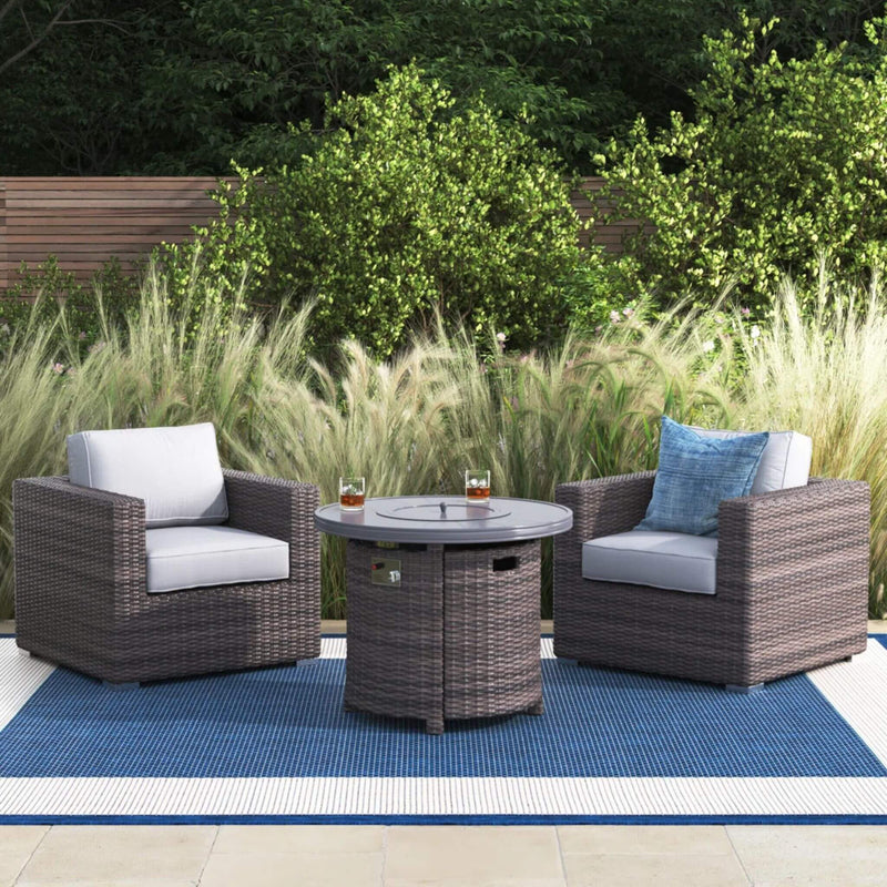 Alora 3-Piece Modular Rattan Patio Sofa Set With Weather-Resistant Cushions (SAK75321) by SAKSBY WHOLESALE