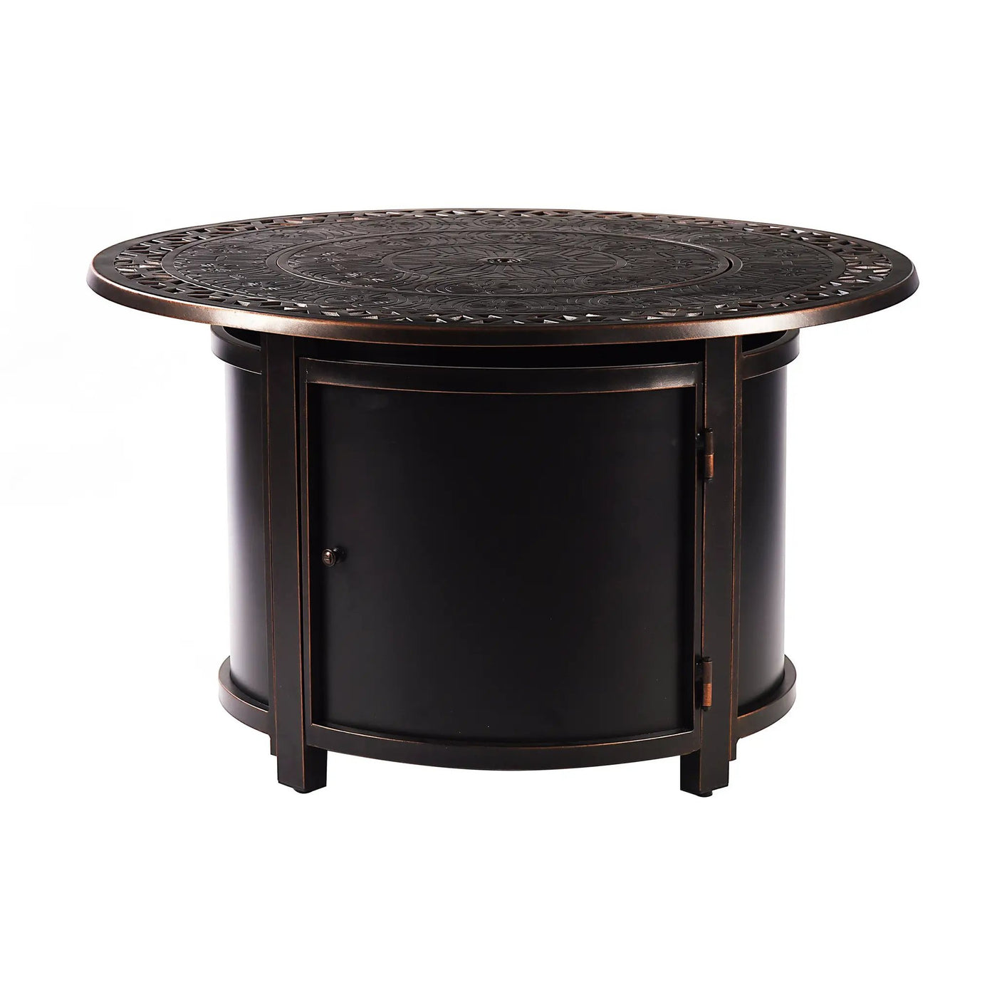 Aluminum 44-in Round Propane Fire Table with Beads, Covers and Lid by Sharicks