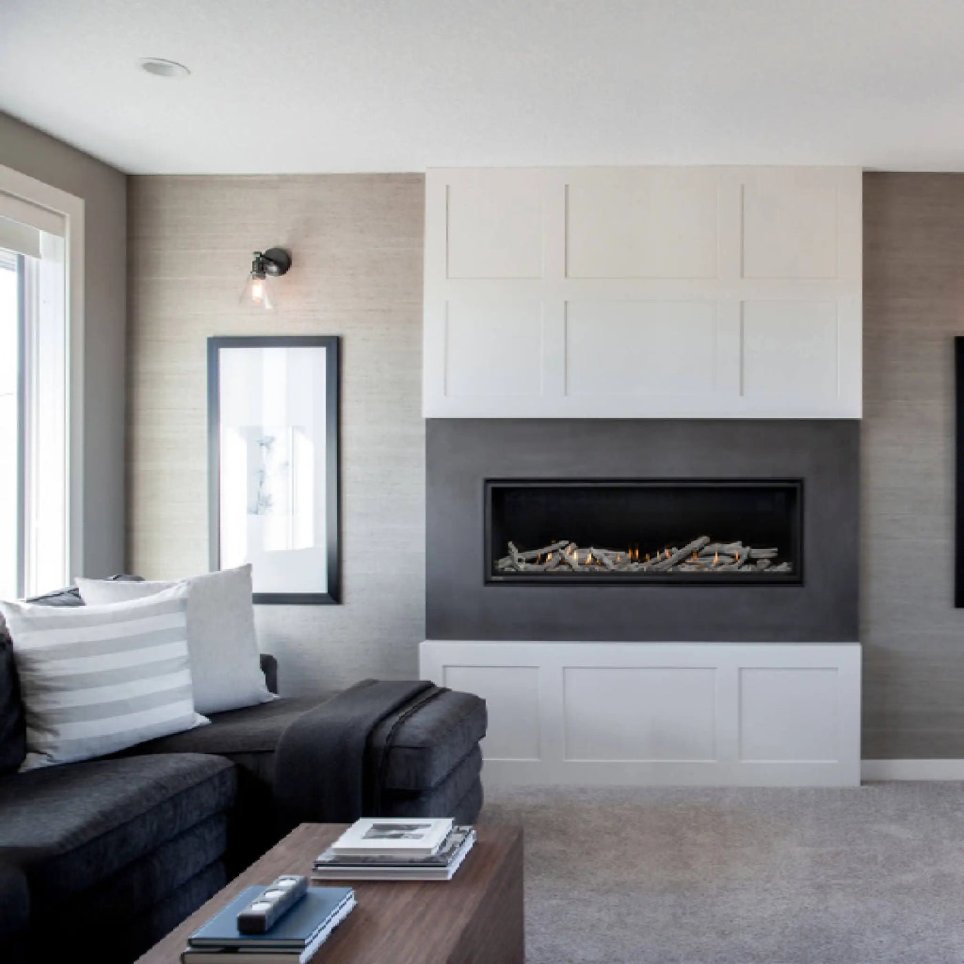 Montigo DelRay Linear Direct Vent Natural Gas Fireplace [DRL36/48/6013NI] (SAK31245) by SAKSBY WHOLESALE