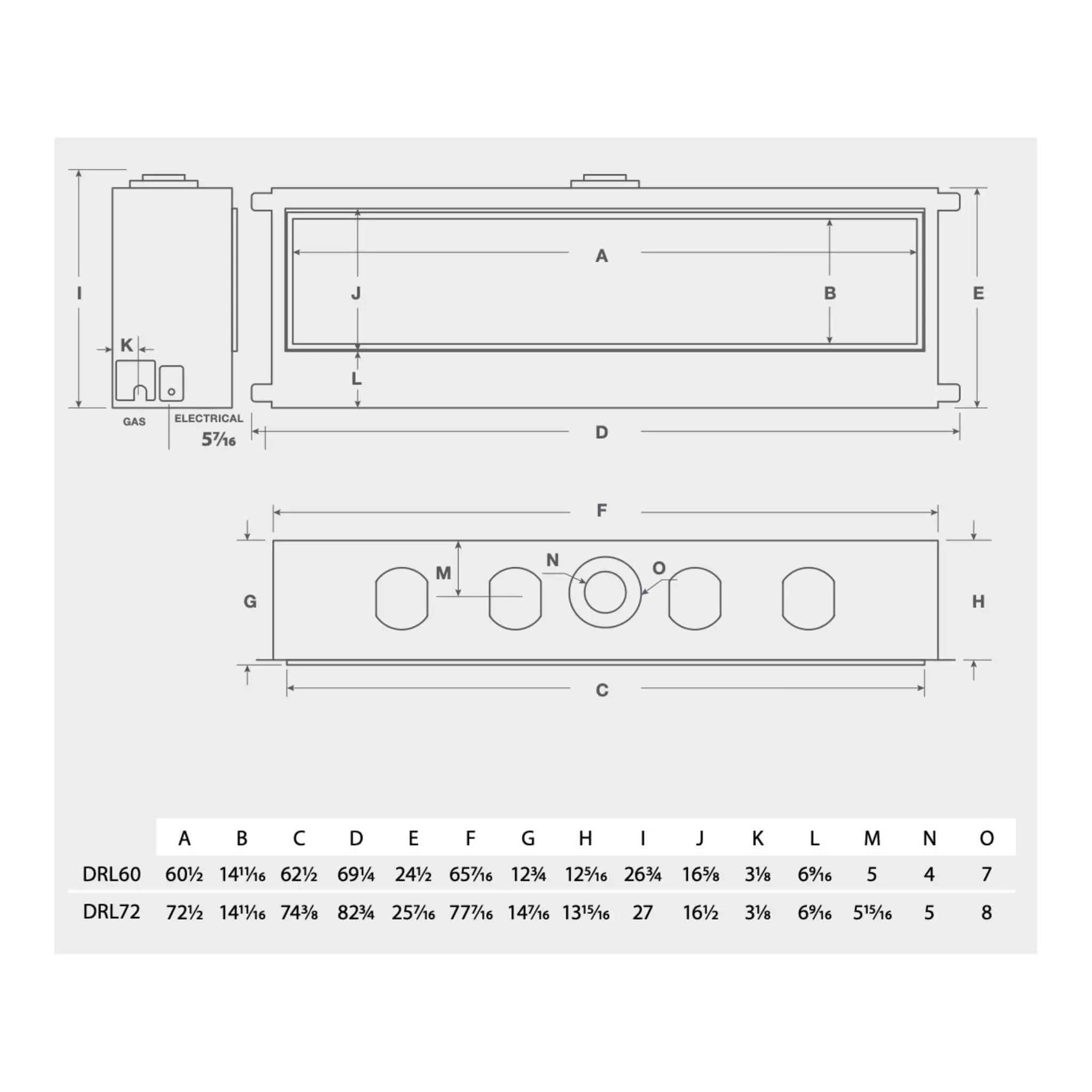Montigo DelRay Full Load Direct Vent Linear Natural Gas Fireplace With Remote Controlled Fans [DRL36/48/7213NI-2] (SAK56384) by SAKSBY WHOLESALE