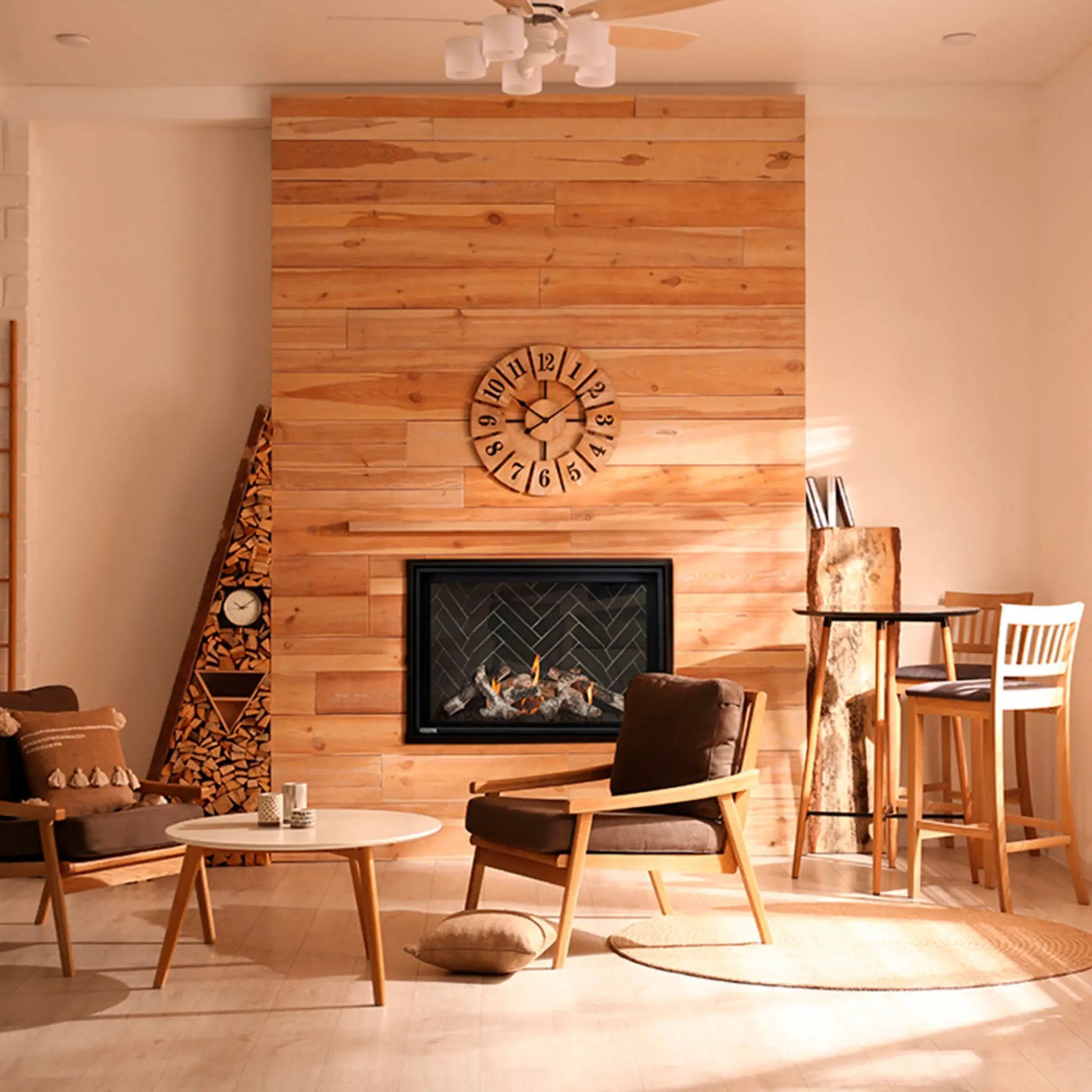 Montigo DelRay Square Direct Vent Natural Gas Fireplace With Concealed Universal Burner [DRSQ34/38/42/46NI] (SAK74029) by SAKSBY WHOLESALE