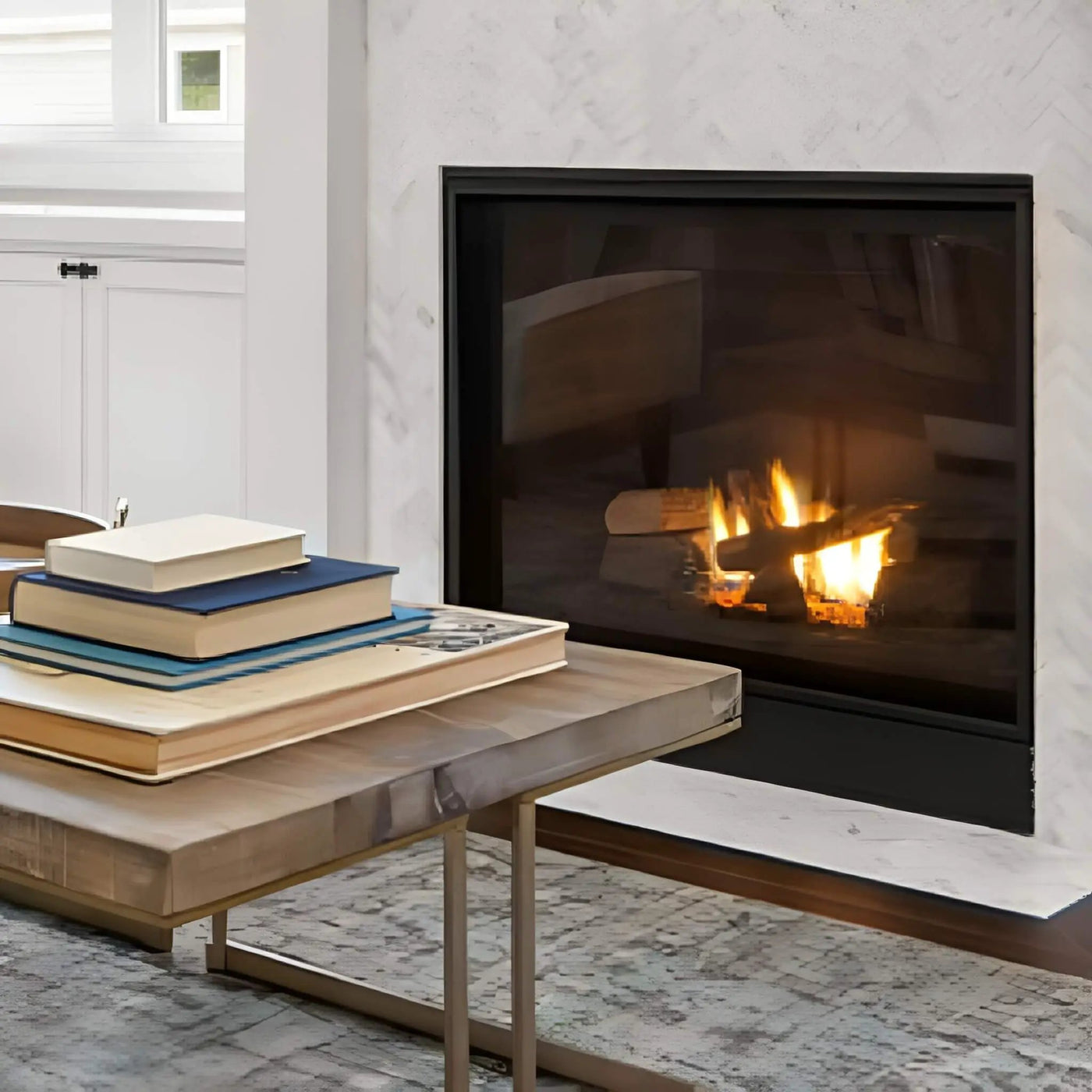 Montigo DelRay Square Full Load Direct Vent Natural Gas Fireplace With Battery Backup [DRSQ34/38/42NI-2] (SAK15983) by SAKSBY WHOLESALE