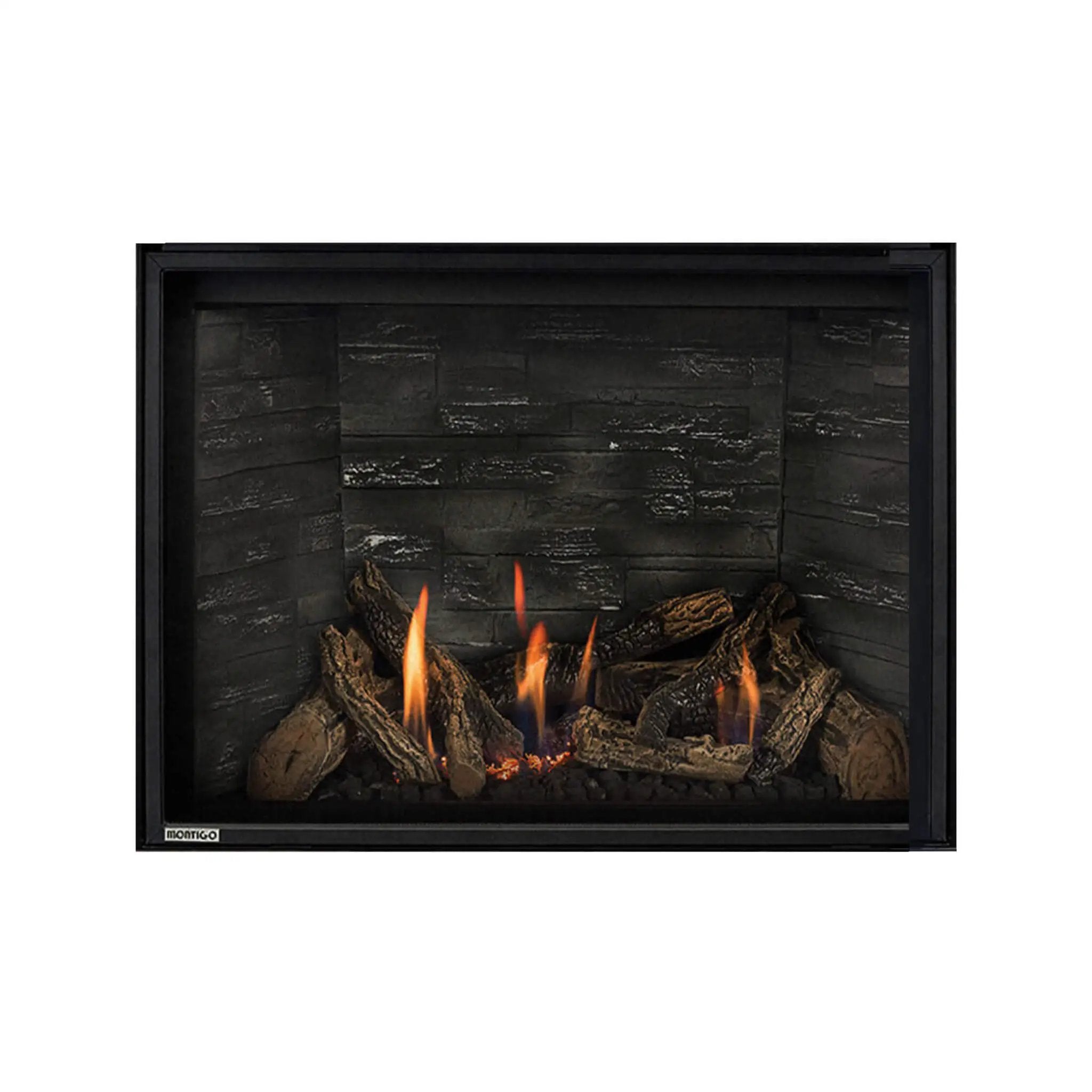 Montigo DelRay Square Full Load Direct Vent Natural Gas Fireplace With Battery Backup [DRSQ34/38/42NI-2] (SAK15983) by SAKSBY WHOLESALE