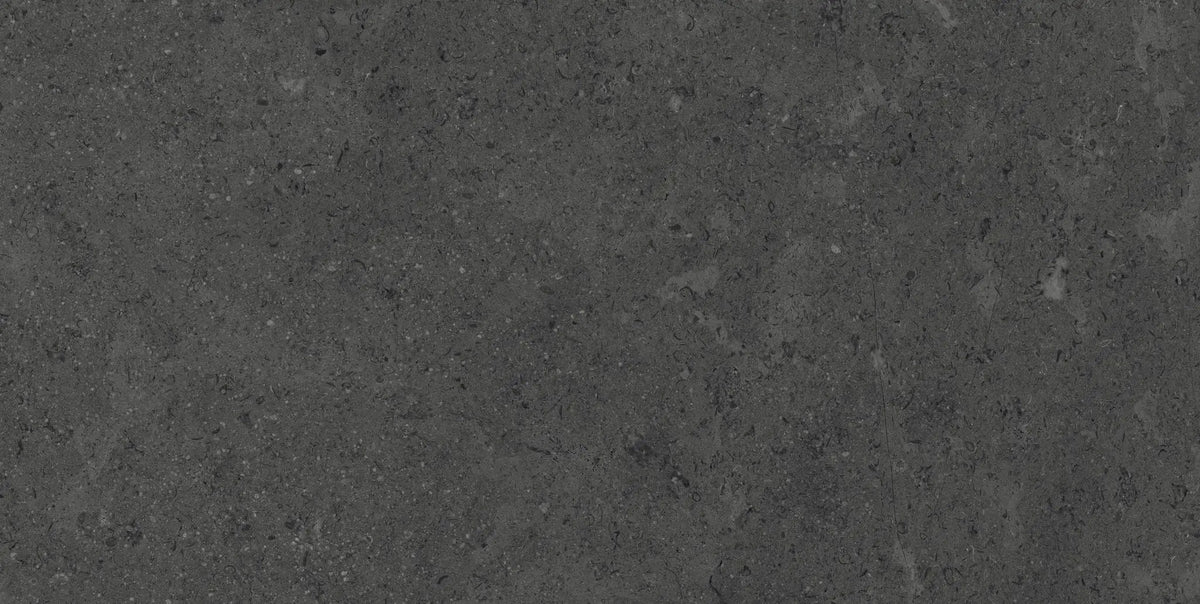 Mood Charcoal Limestone Look Porcelain Tiles 12x24 by landmarkceramics