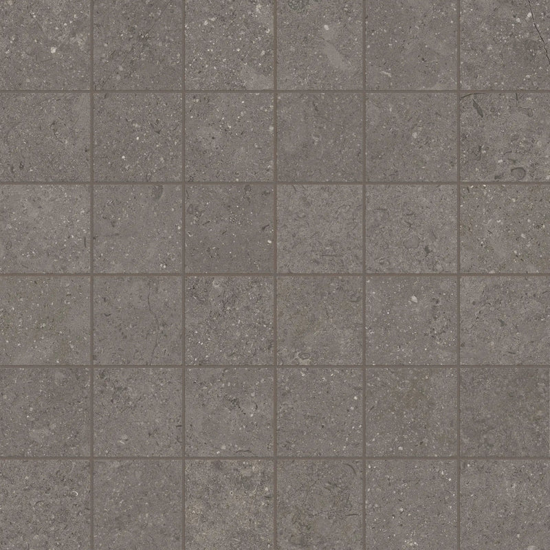 Mood Dark Bullnose Limestone Look Porcelain Moldings 3x24 by landmarkceramics