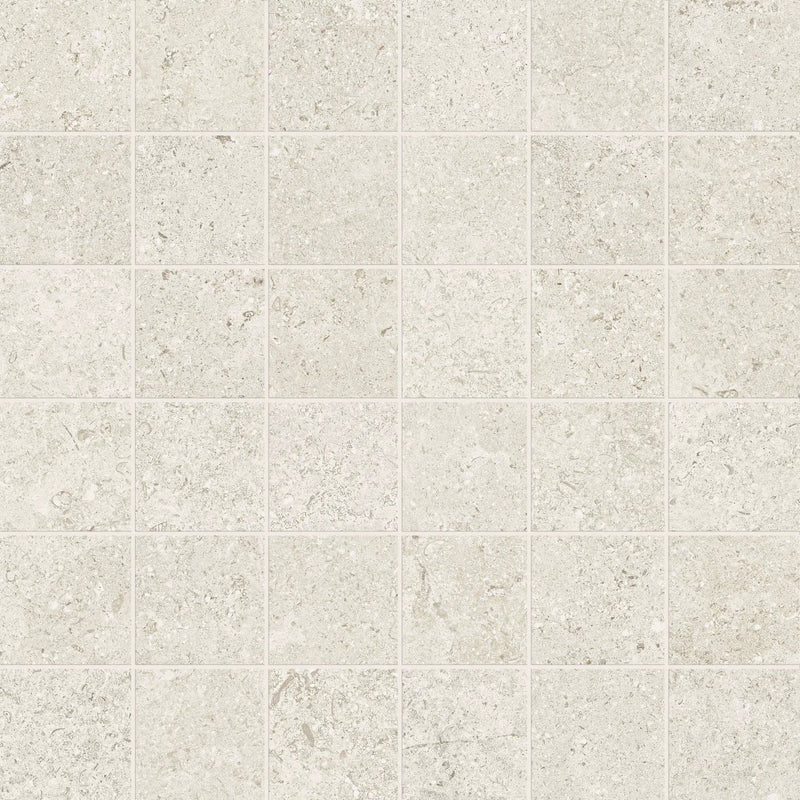 Mood Frost Mosaic A Limestone Look Porcelain Mosaics 12x12 by landmarkceramics