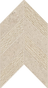 Mood Sand Mosaic Chevron 3d Limestone Look Porcelain Mosaics 7.44x10