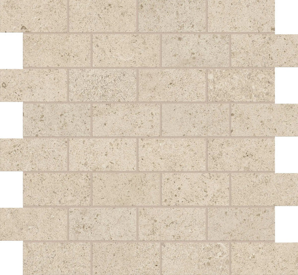 Mood Sand Mosaic J Limestone Look Porcelain Mosaics 12x12