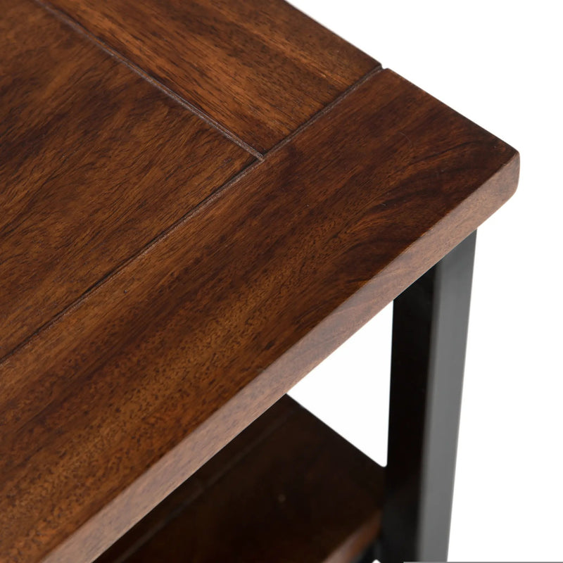 Skyler 60 Inch Wide Solid Mango Wood TV Stand in Dark by HouseOfZazla