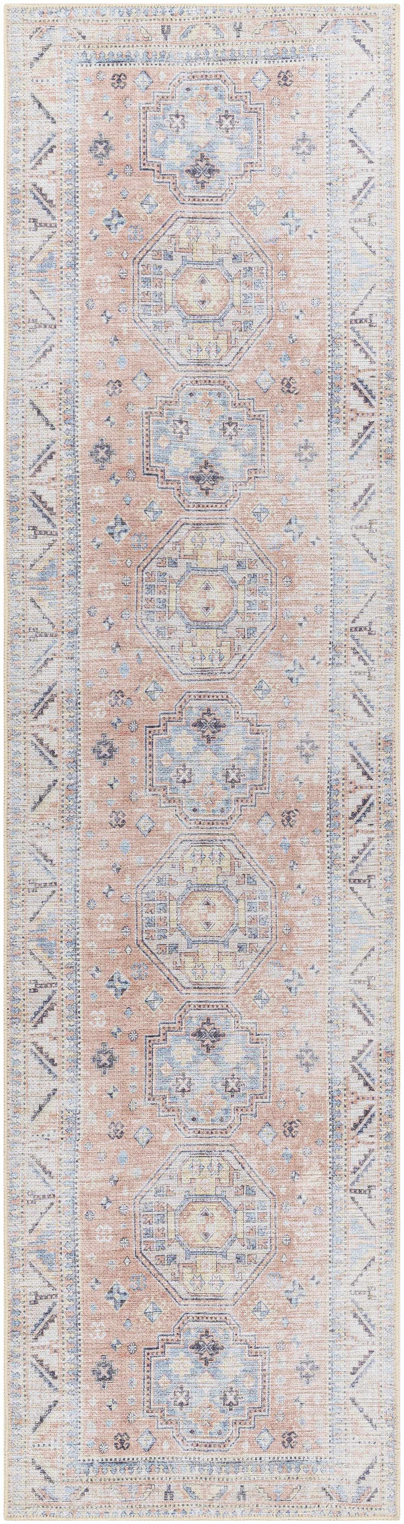 Morcott Peach Washable Area Rug by Boutique Rugs