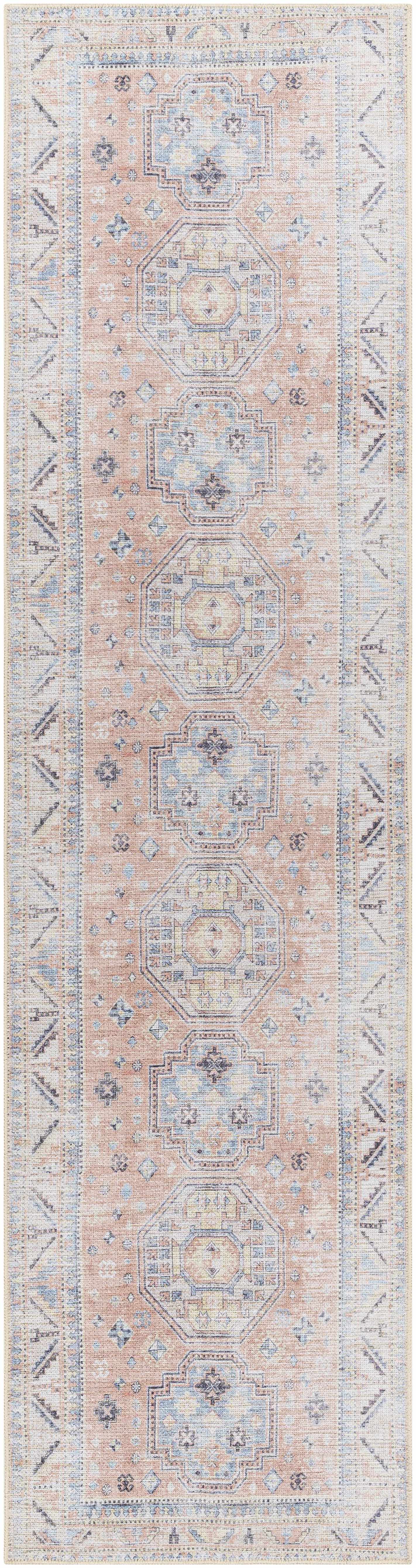Morcott Peach Washable Area Rug by Boutique Rugs