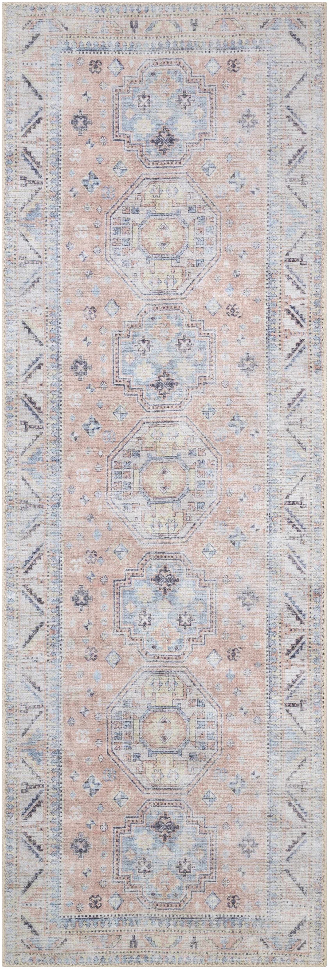 Morcott Peach Washable Area Rug by Boutique Rugs