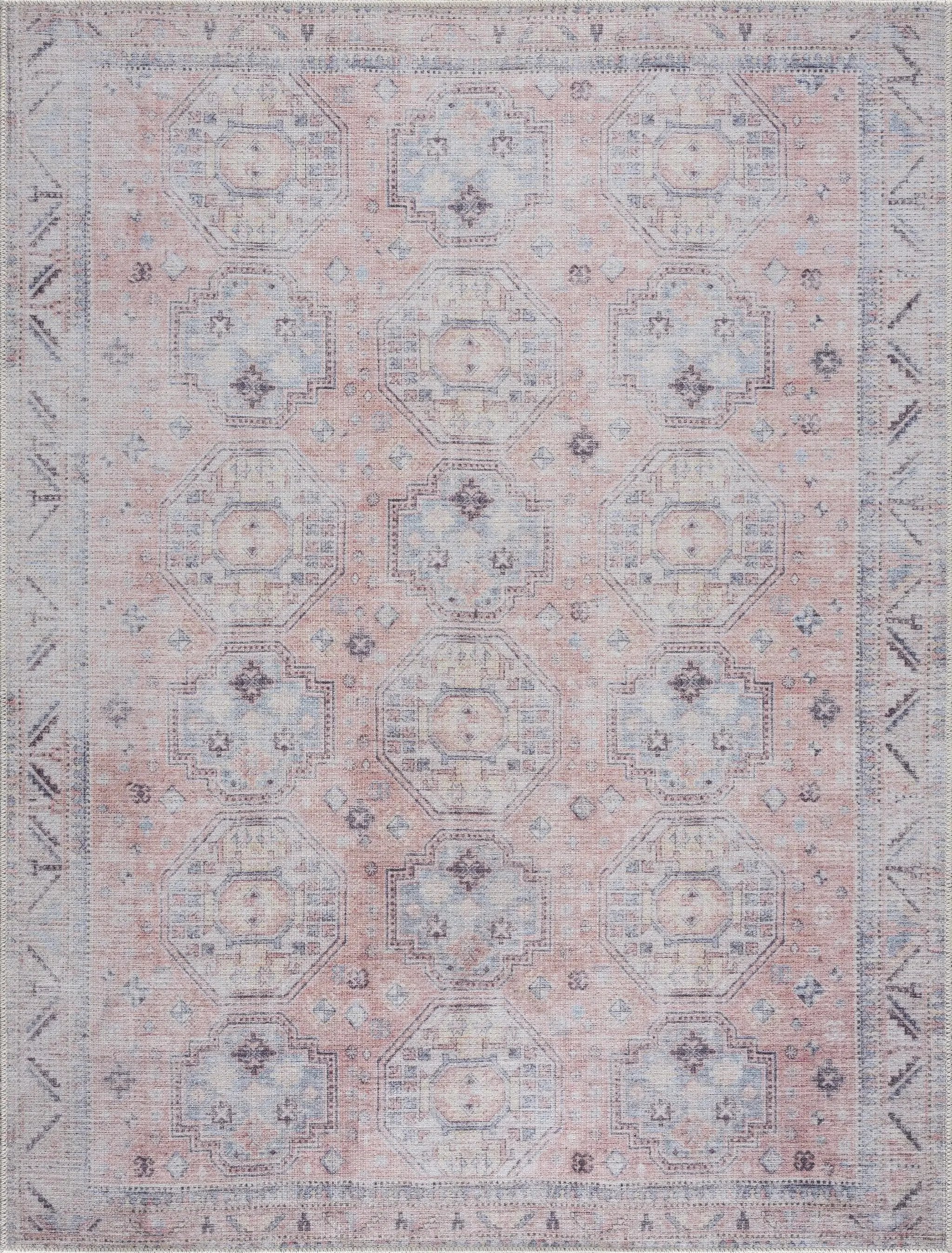 Morcott Peach Washable Area Rug by Boutique Rugs