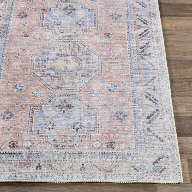 Morcott Peach Washable Area Rug by Boutique Rugs