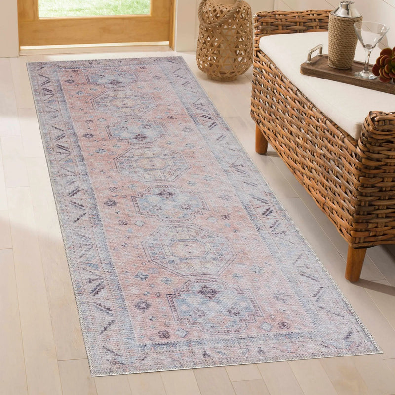 Morcott Peach Washable Area Rug by Boutique Rugs