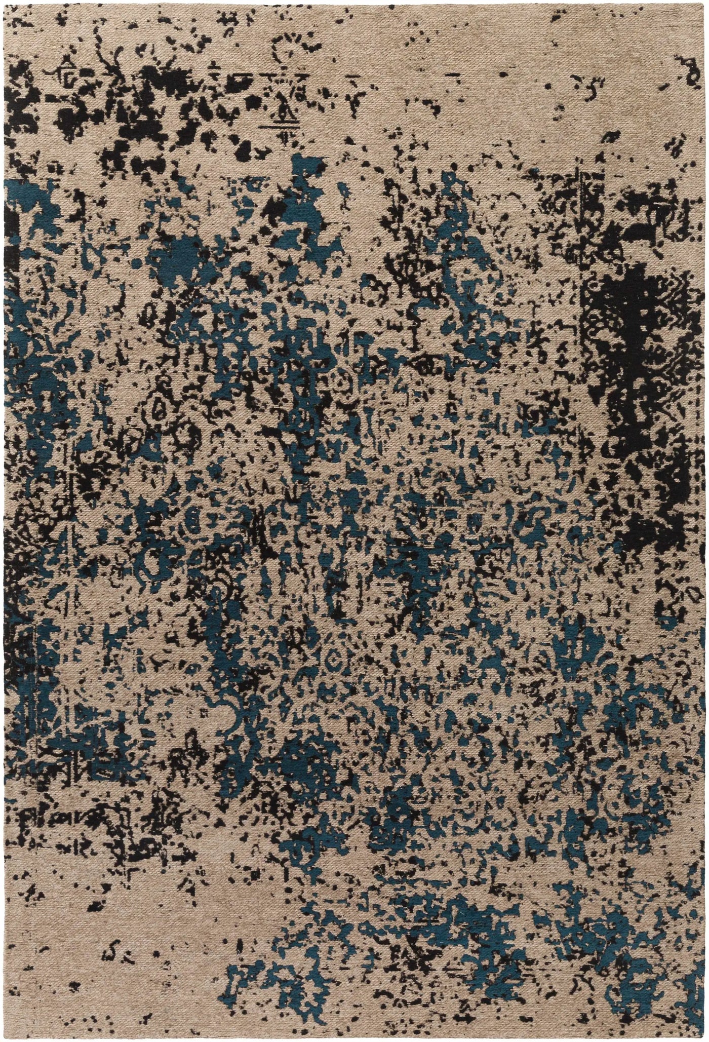 Sweeny Teal Abstract Area Rug - Clearance by Boutique Rugs
