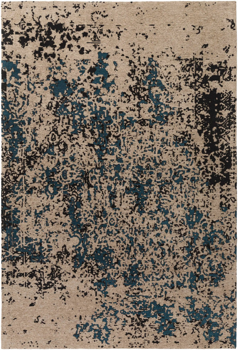 Sweeny Teal Abstract Area Rug - Clearance by Boutique Rugs