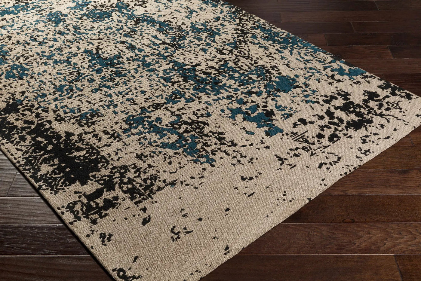 Sweeny Teal Abstract Area Rug - Clearance by Boutique Rugs