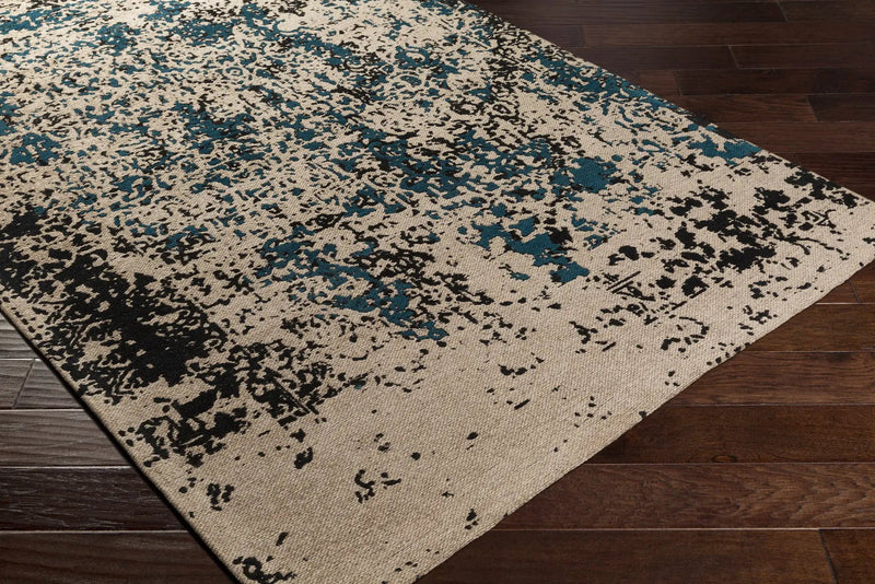 Sweeny Teal Abstract Area Rug - Clearance by Boutique Rugs
