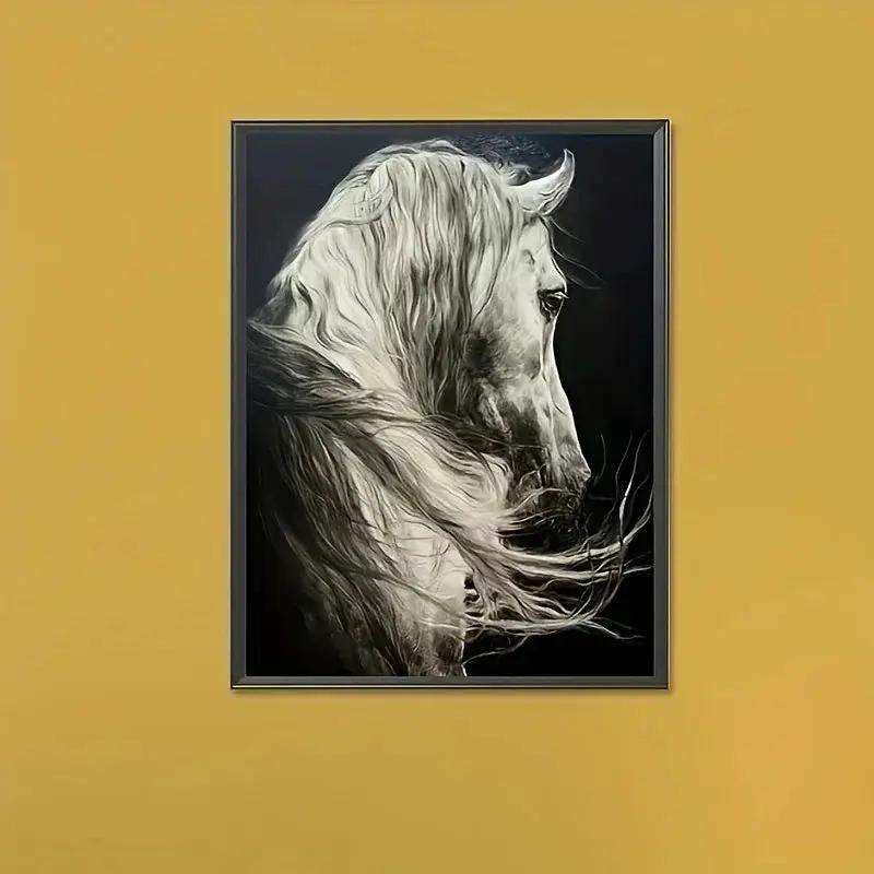 Mosaic Kit - Diamond Art White Horse by House Of Avana