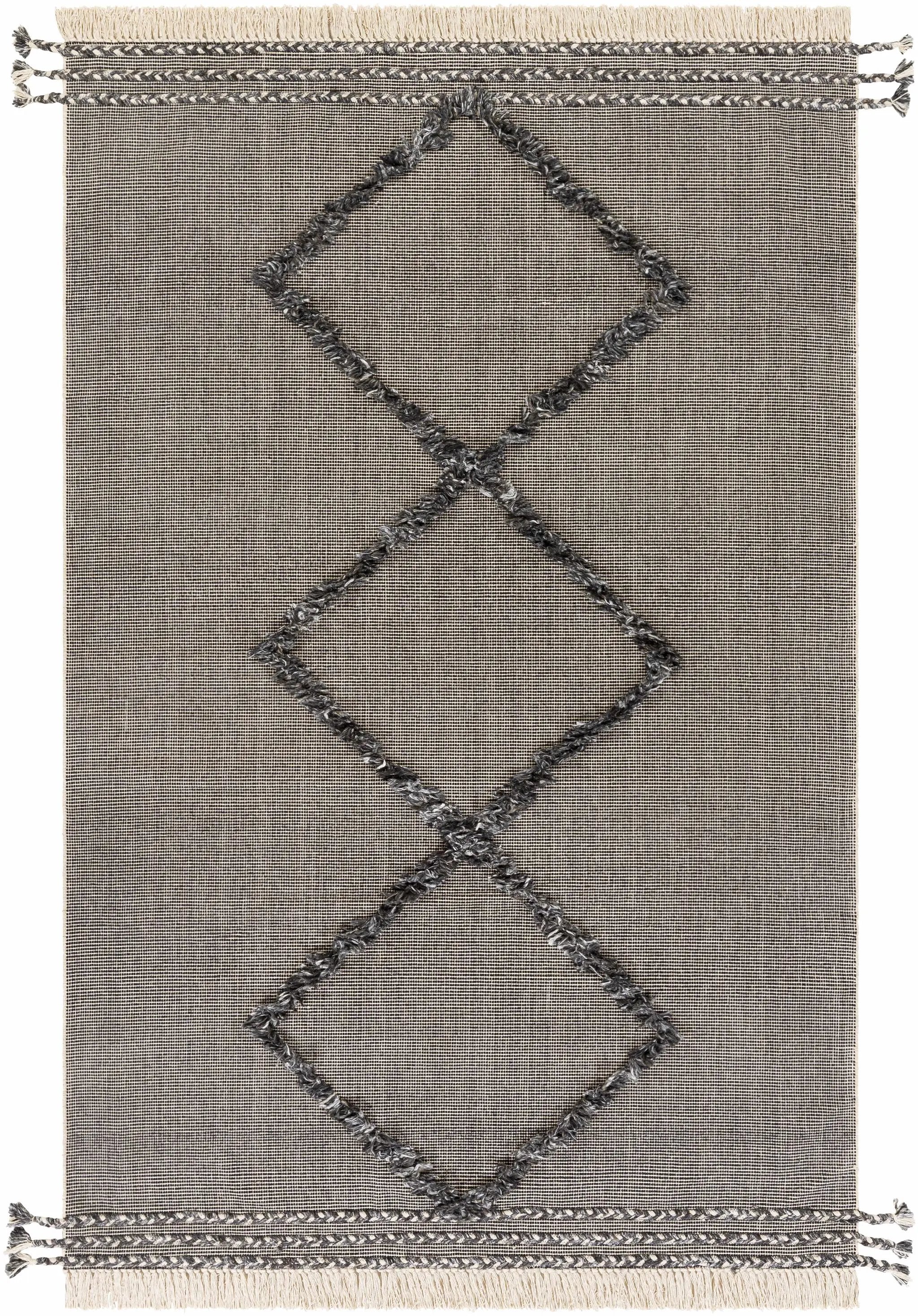 Mossman Brown Diamond High-Low Rug - Clearance by Boutique Rugs