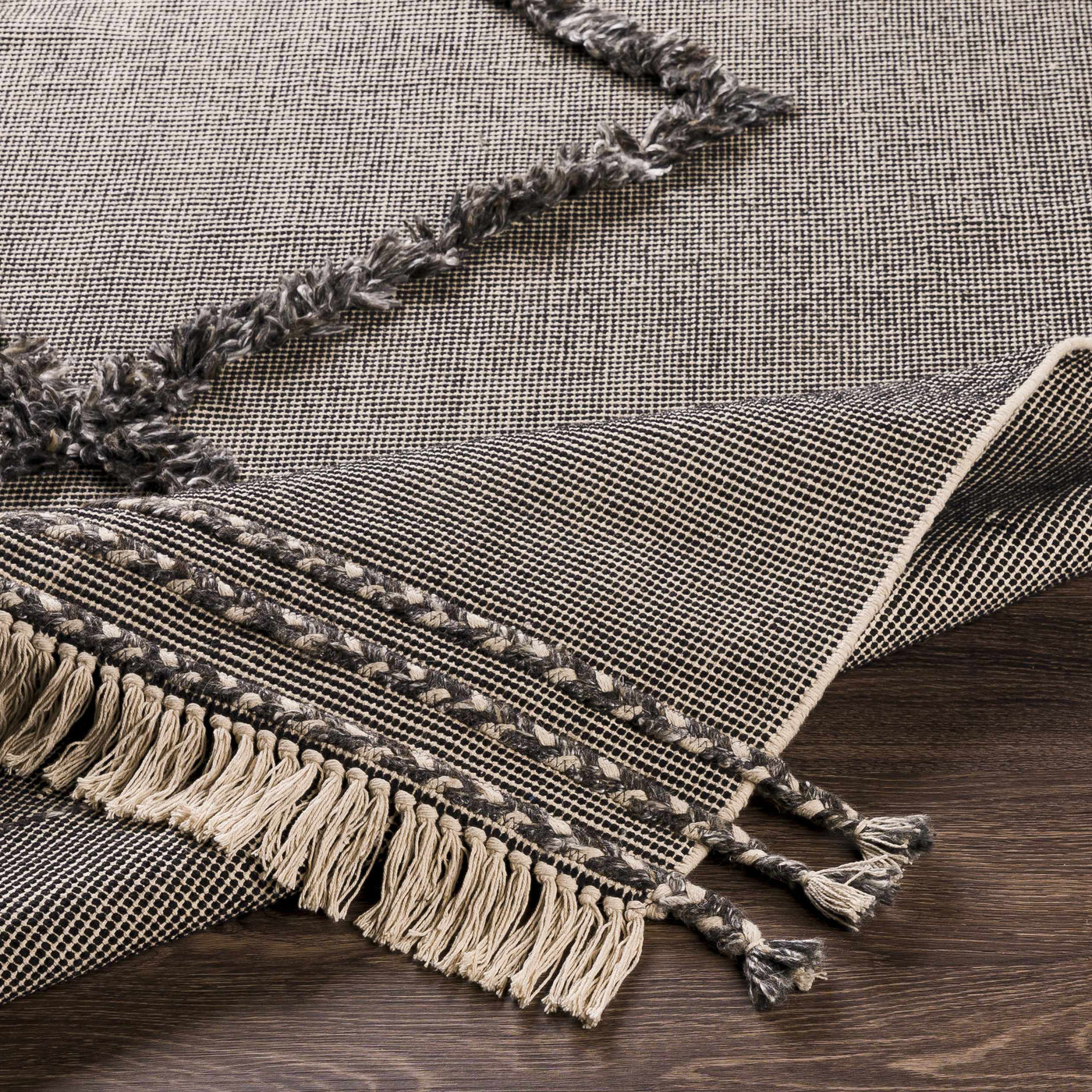 Mossman Brown Diamond High-Low Rug - Clearance by Boutique Rugs