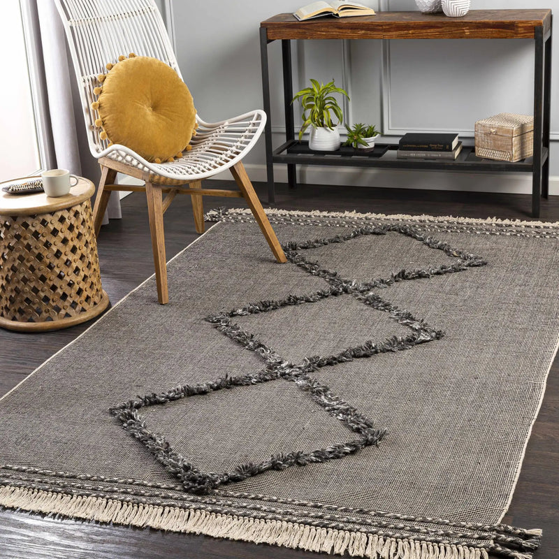 Mossman Brown Diamond High-Low Rug - Clearance by Boutique Rugs