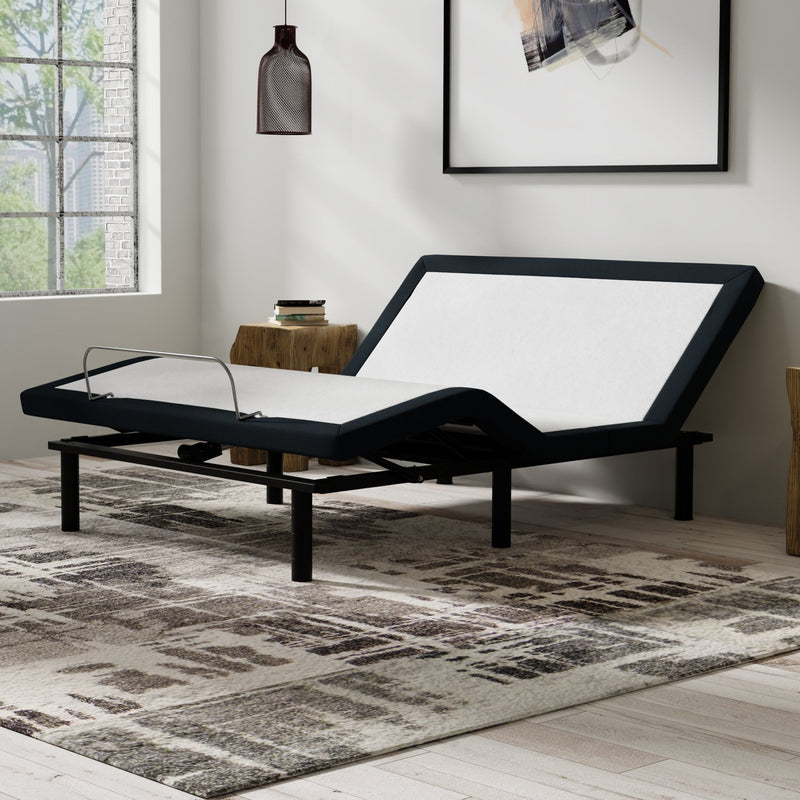 Full Adjustable Bed Base with Massage and USB Ports – White/Charcoal, photo 2 of 7