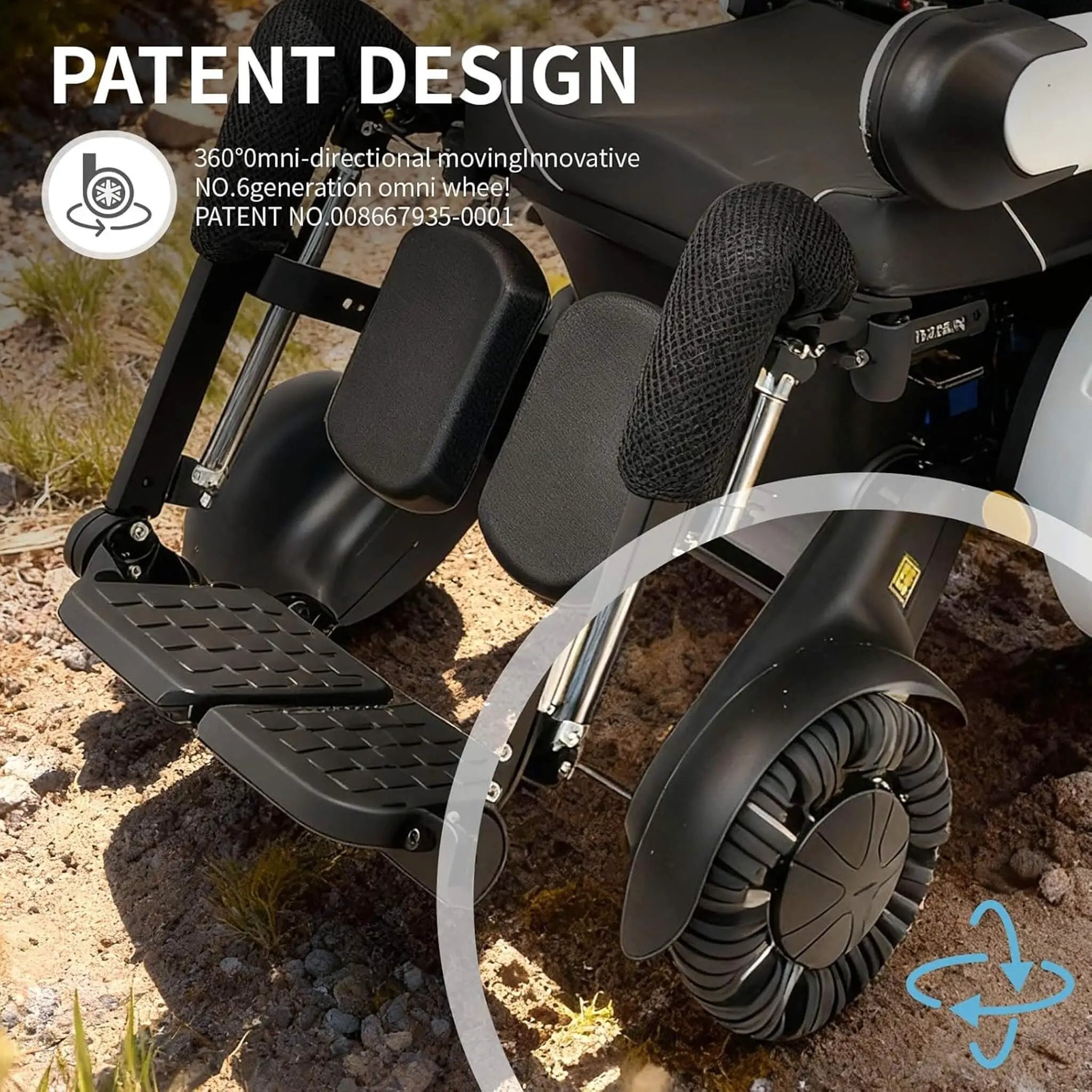 Motivo One-Touch Zero Gravity Electric Folding Wheelchair [FDA-Approved] (SAK20968) by SAKSBY WHOLESALE