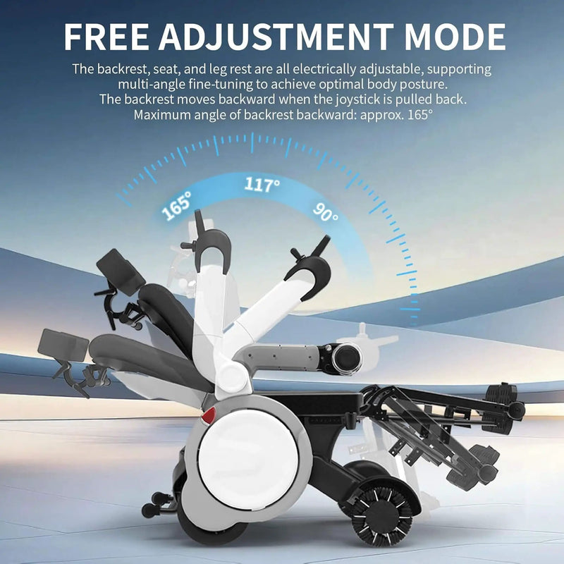 Motivo One-Touch Zero Gravity Electric Folding Wheelchair [FDA-Approved] (SAK20968) by SAKSBY WHOLESALE