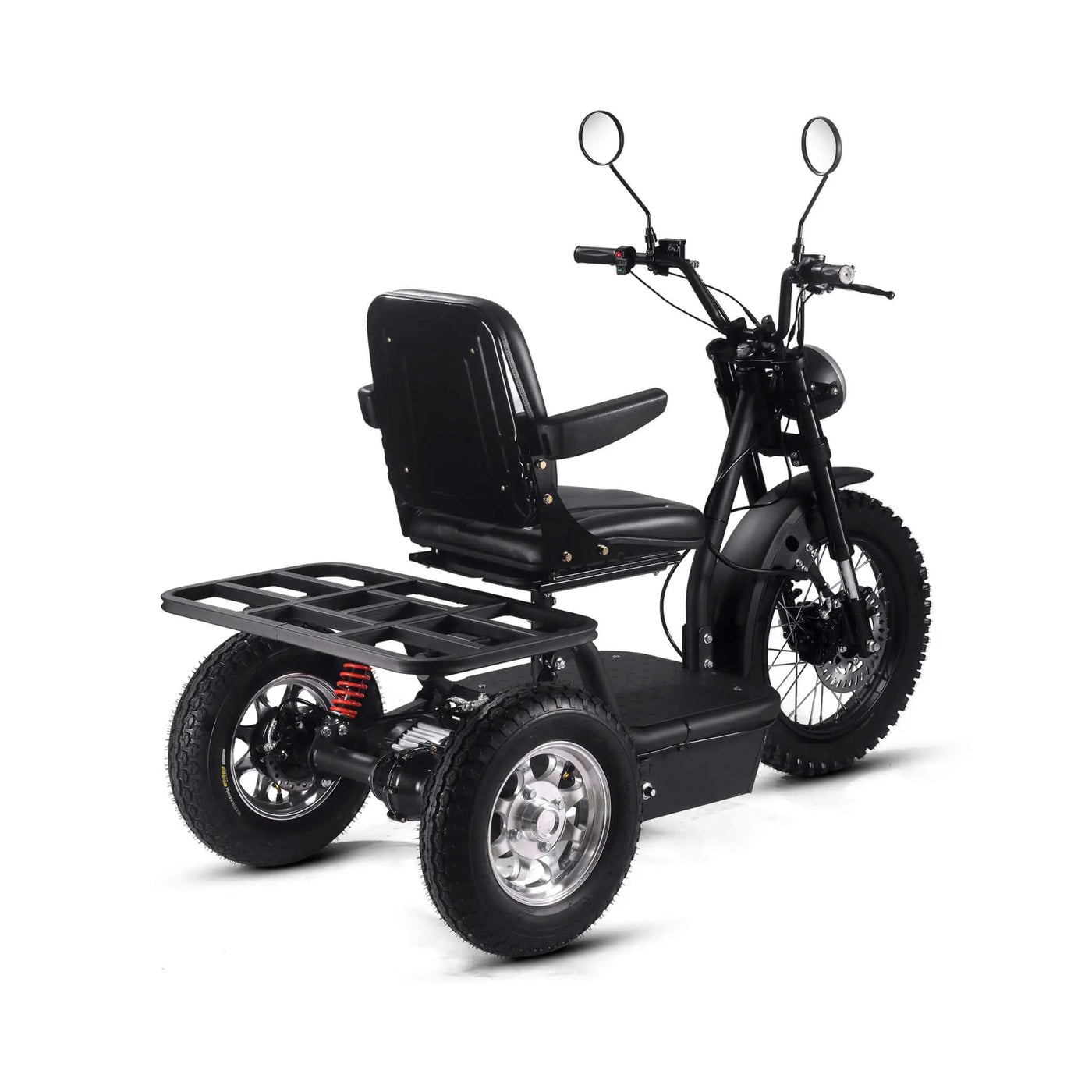 MotoTec 60V 1800W Black Three-Wheel Electric Scooter (SAK86025) by SAKSBY WHOLESALE