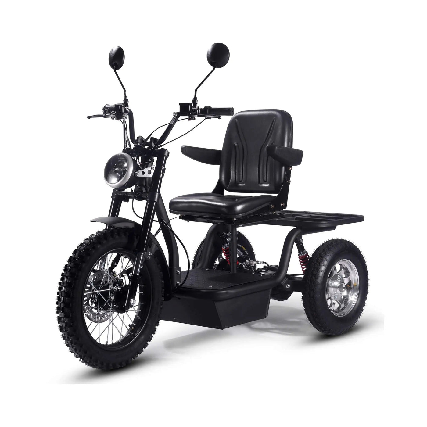 MotoTec 60V 1800W Black Three-Wheel Electric Scooter (SAK86025) by SAKSBY WHOLESALE