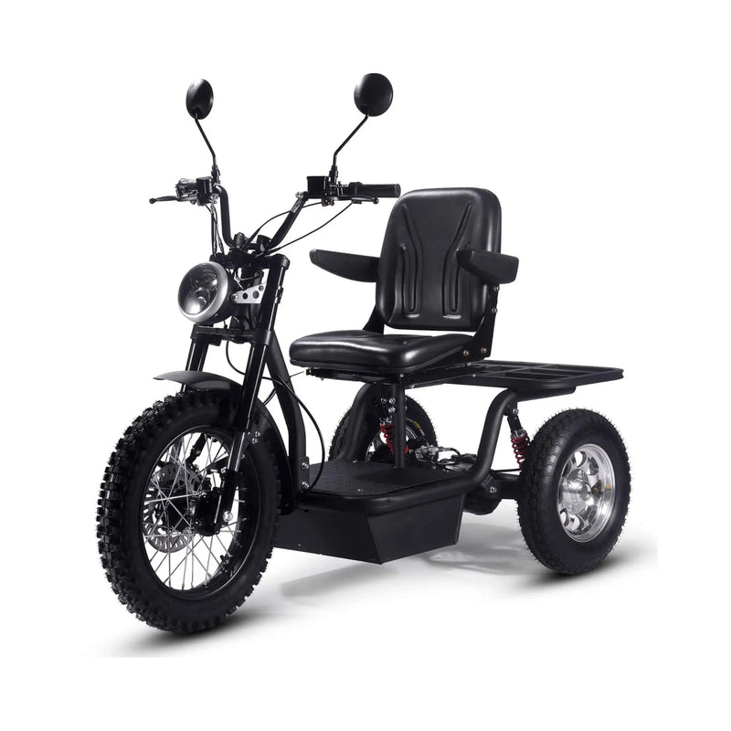 MotoTec 60V 1800W Black Three-Wheel Electric Scooter (SAK86025) by SAKSBY WHOLESALE