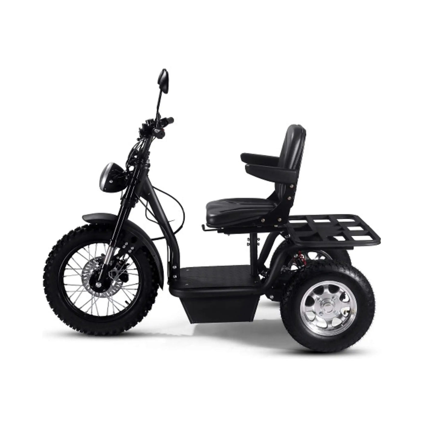 MotoTec 60V 1800W Black Three-Wheel Electric Scooter (SAK86025) by SAKSBY WHOLESALE
