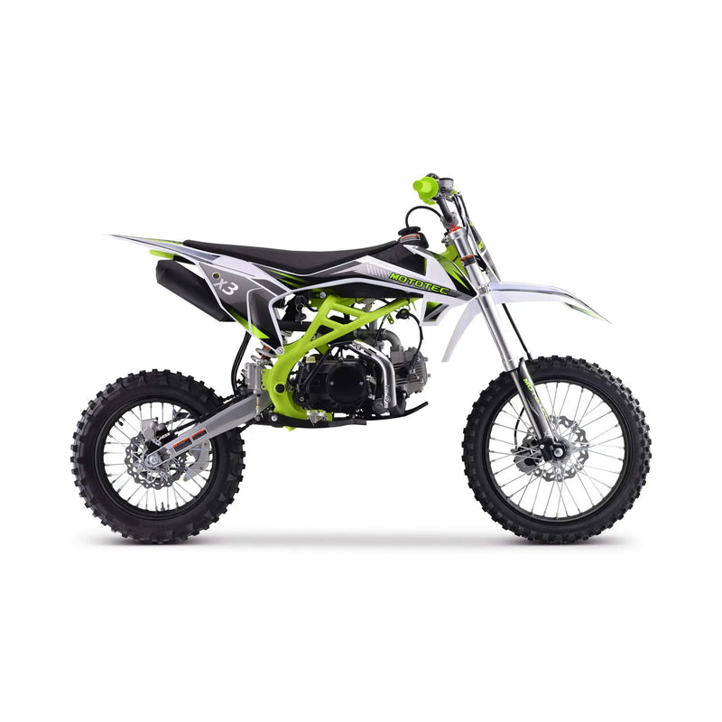 MotoTec X3 125CC 4-Stroke Green Gas-Powered Dirt Bike (SAK86035) by SAKSBY WHOLESALE