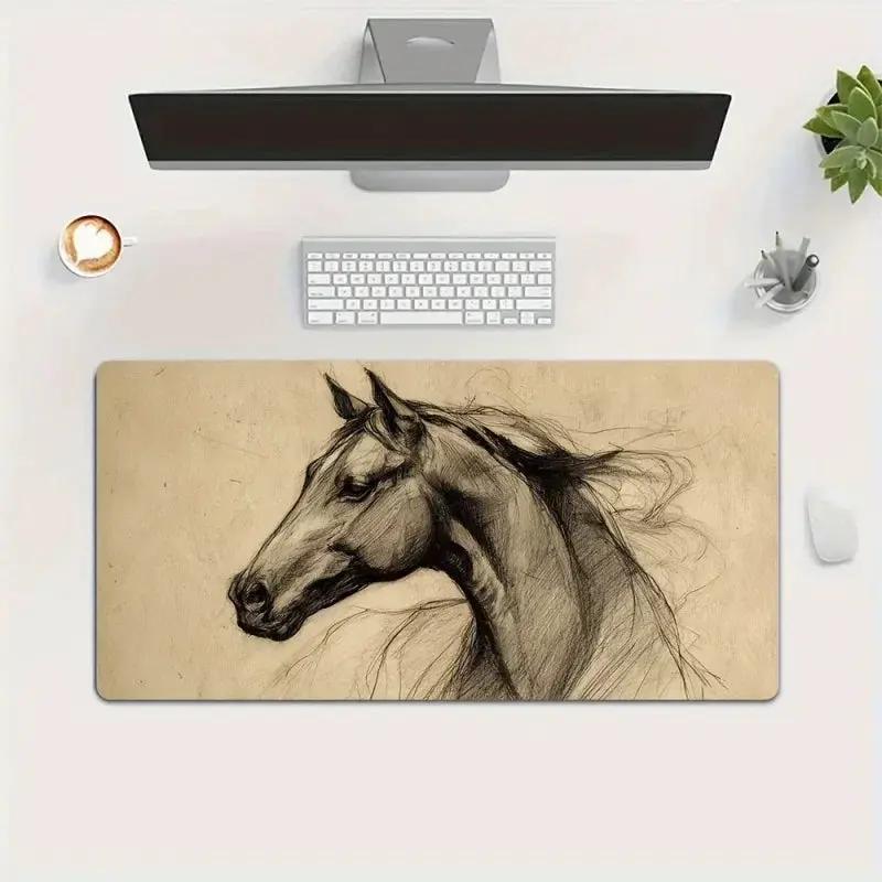Mouse Pad - Non-Slip Beige Large by House Of Avana