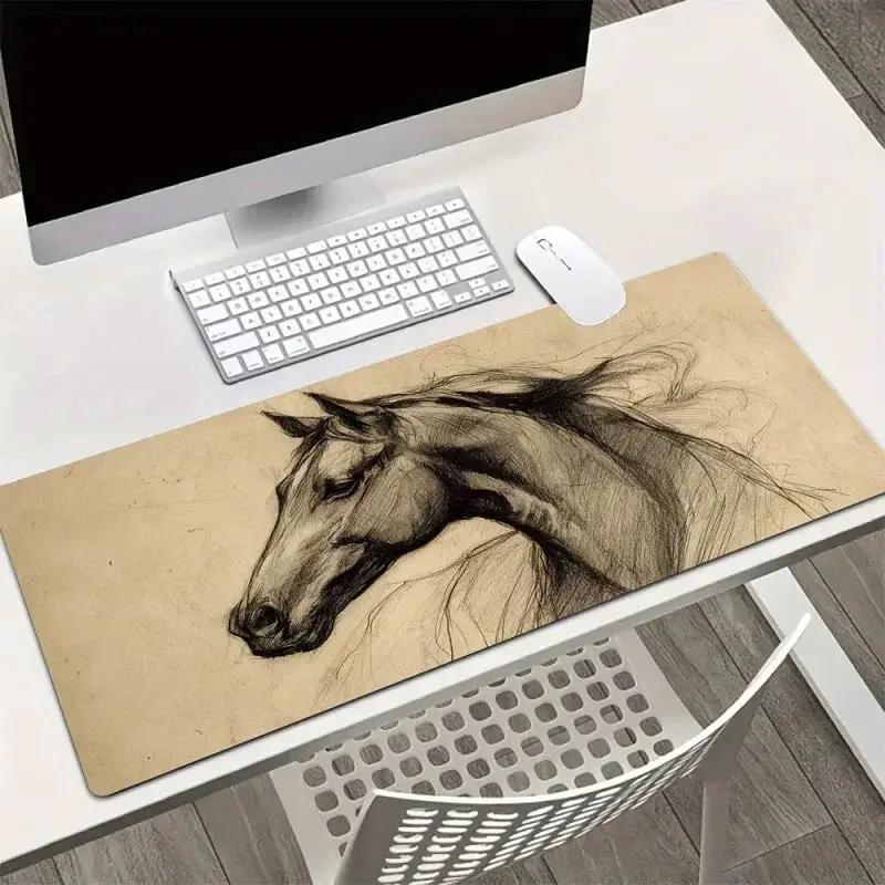 Mouse Pad - Non-Slip Beige Large by House Of Avana