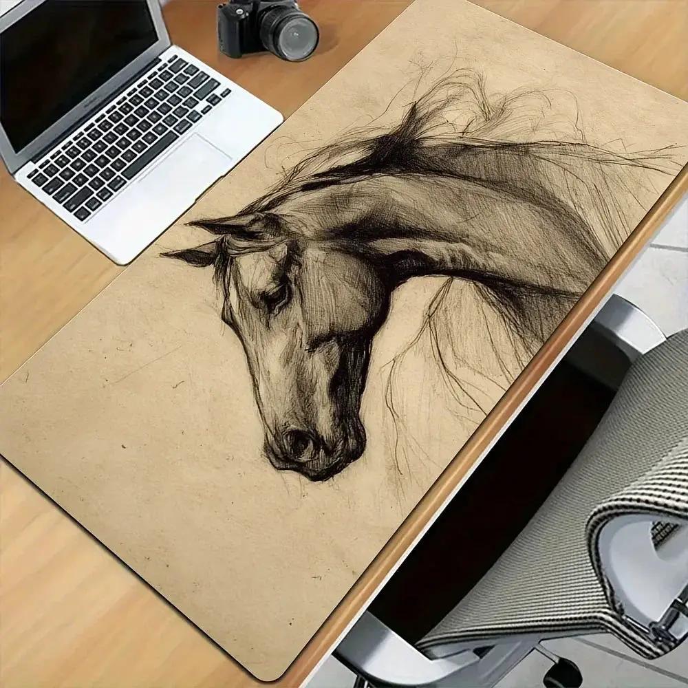 Mouse Pad - Non-Slip Beige Large by House Of Avana