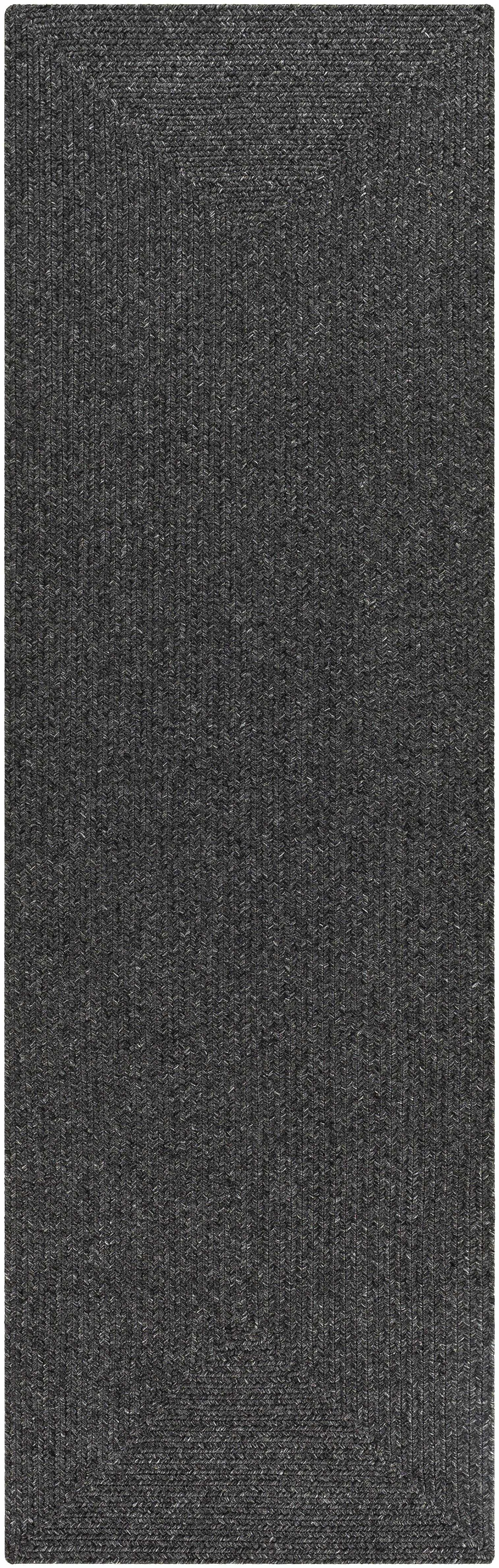 Black Braided Faux Jute Outdoor Rug by Boutique Rugs