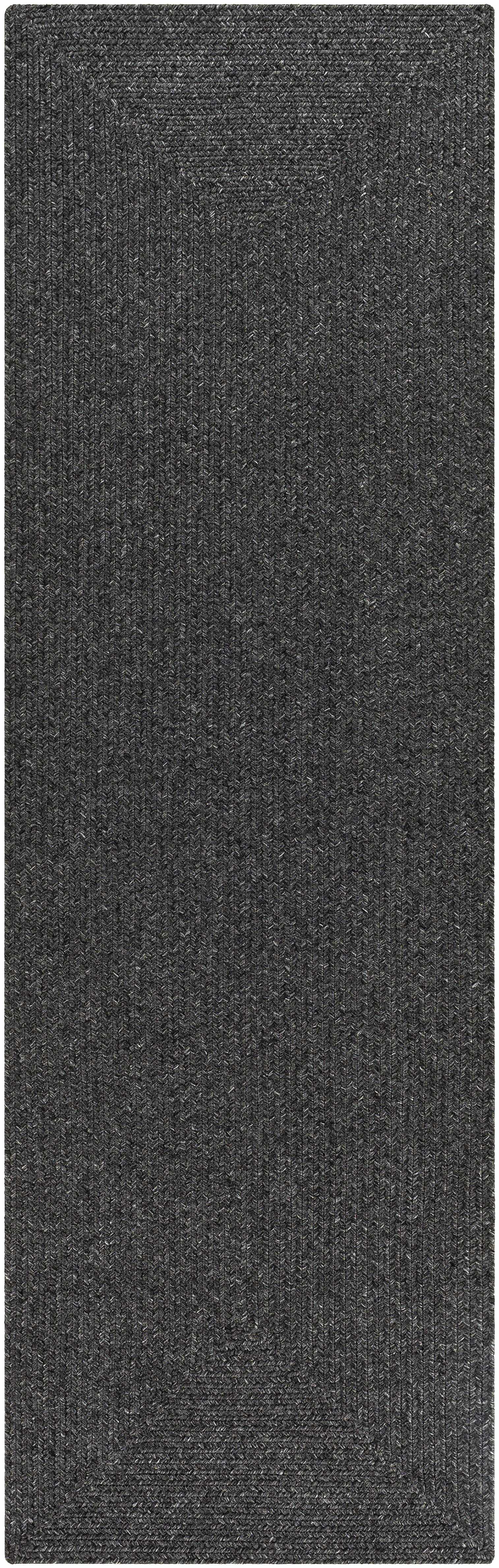 Black Braided Faux Jute Outdoor Rug by Boutique Rugs