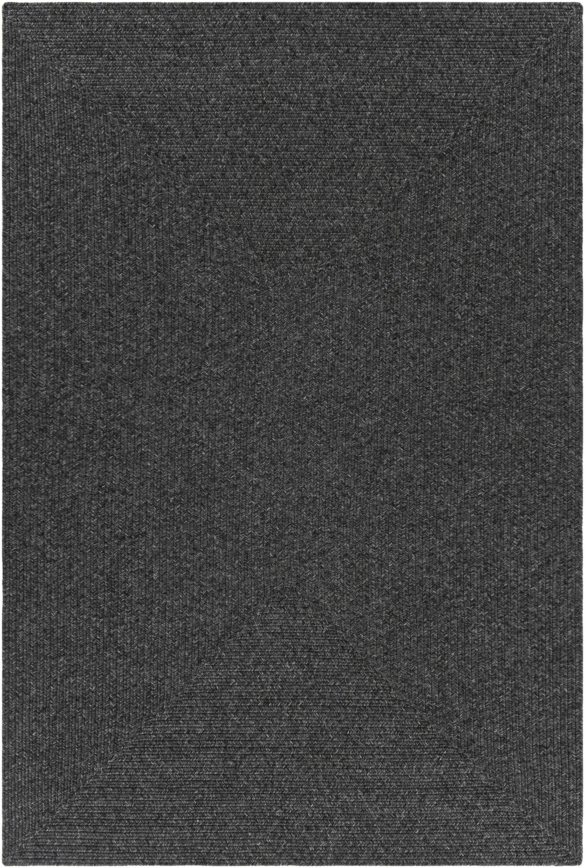Black Braided Faux Jute Outdoor Rug by Boutique Rugs