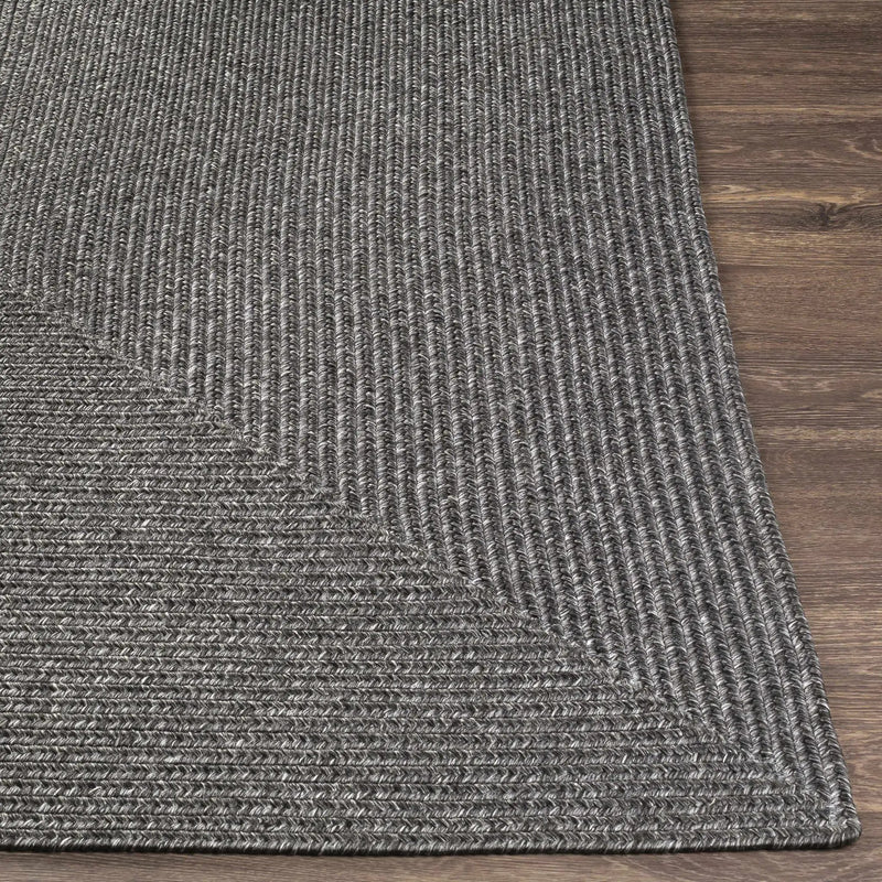 Black Braided Faux Jute Outdoor Rug by Boutique Rugs