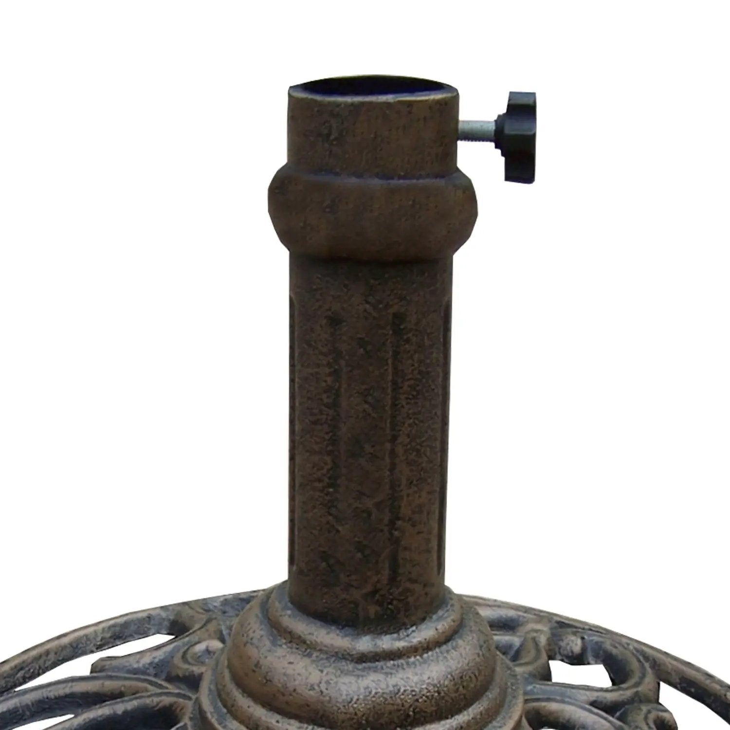 Antique Bronze 23 lbs Round Cast Iron Umbrella Stand Base Weight by Sharicks
