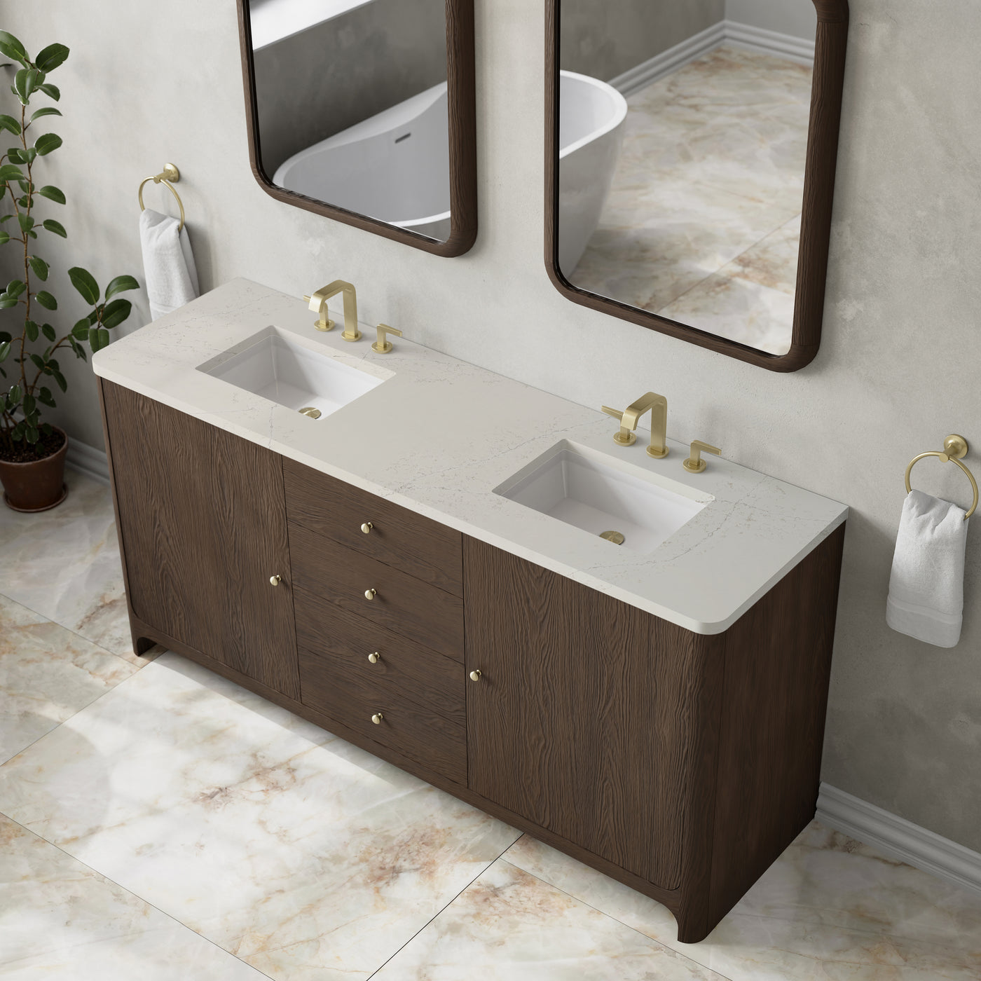 James Martin Gracyn 72" Double Bathroom Vanity, Sable, view 29