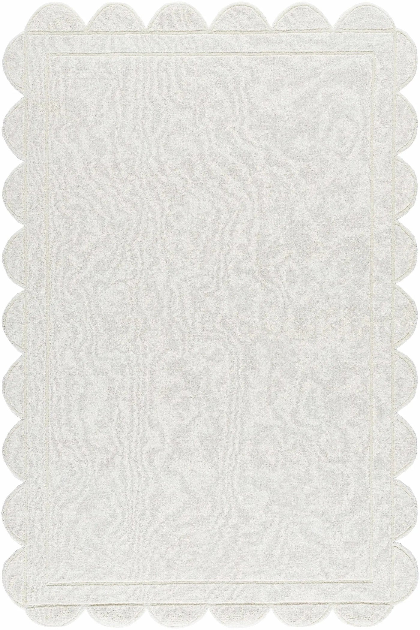 Uhuro White Geometric Area Rug by Boutique Rugs