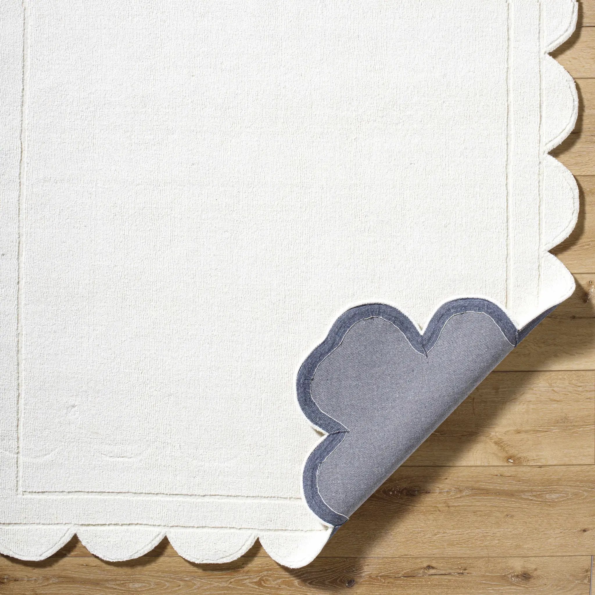 Uhuro White Geometric Area Rug by Boutique Rugs