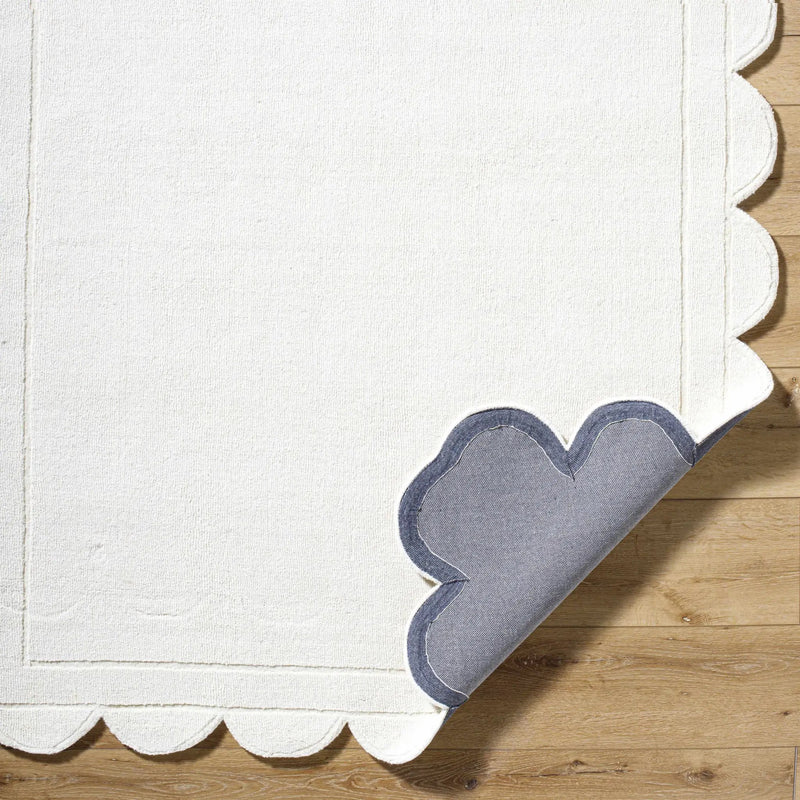 Uhuro White Geometric Area Rug by Boutique Rugs